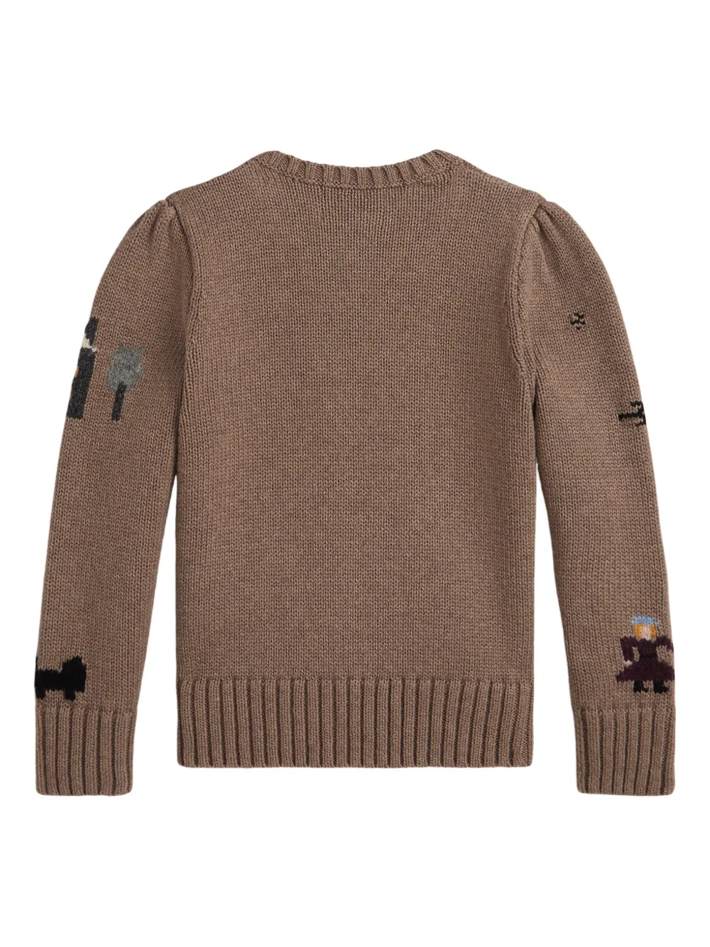 POLO RALPH LAUREN KIDS Sweater met ronde hals en lange mouwen Bruin