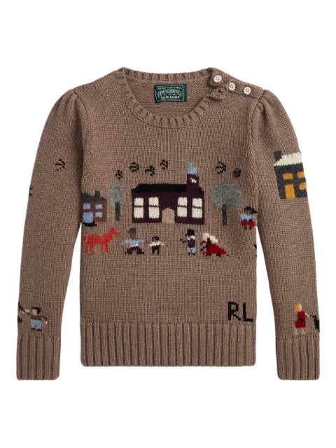 POLO RALPH LAUREN KIDS long-sleeve crew-neck sweater