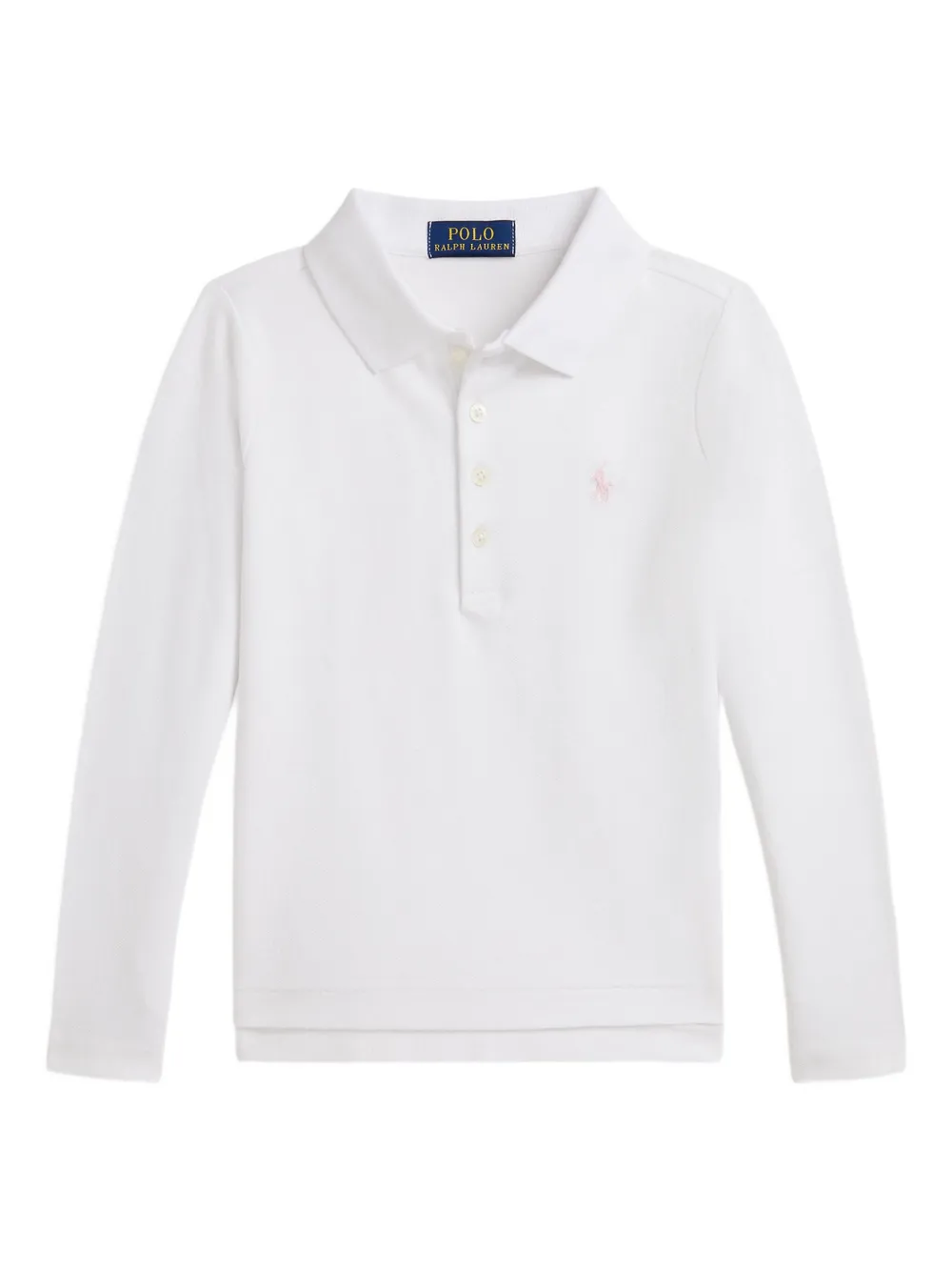 POLO RALPH LAUREN KIDS long-sleeve polo shirt Wit