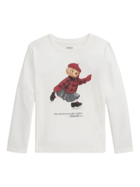 POLO RALPH LAUREN KIDS Polo-Bear long-sleeve jersey T-shirt