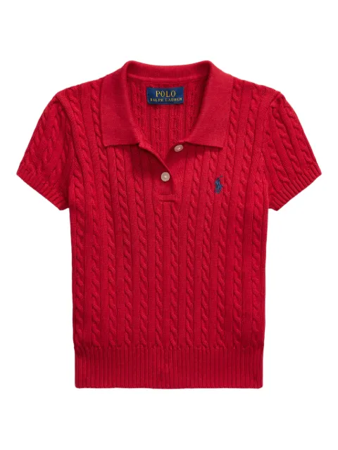 POLO RALPH LAUREN KIDS سويتر بولو بحياكة الضفيرة