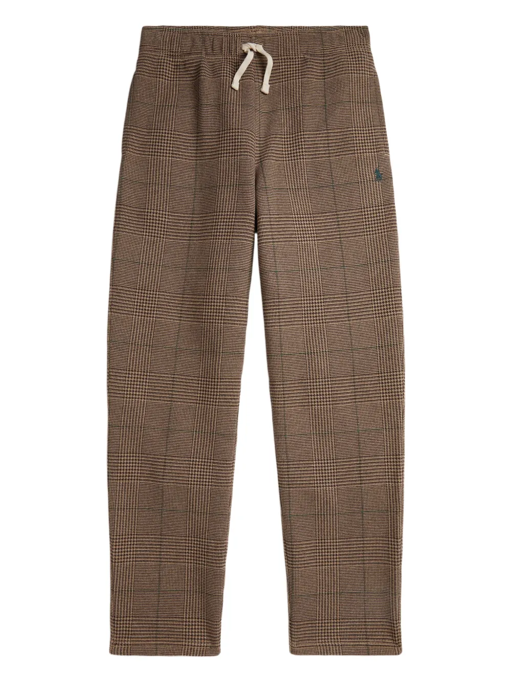 POLO RALPH LAUREN KIDS Pantaloni sportivi Glen a quadri - Marrone