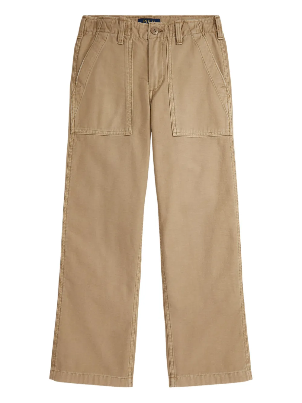 POLO RALPH LAUREN KIDS flap-pocket cotton pants | Neutrals | Image 1