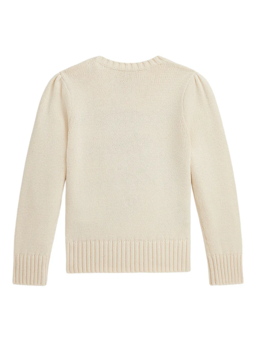 POLO RALPH LAUREN KIDS ice-skating bear-intarsia cotton sweater | Girls Jumpers & Knitwear | Image 2