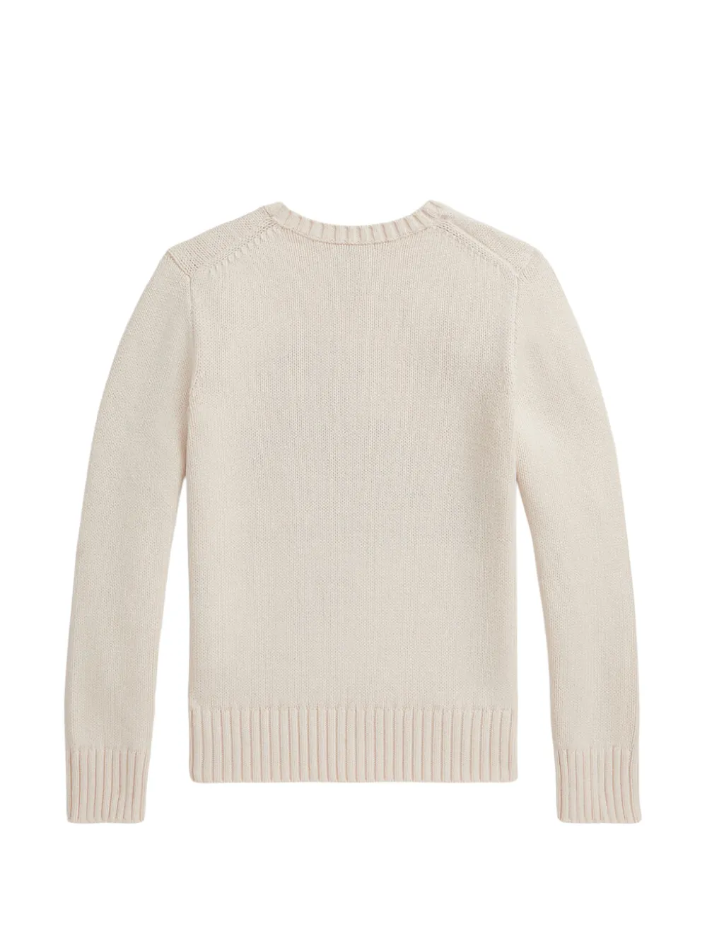  Polo Ralph Lauren Kids Maglione In Cotone Con Intarsio Orsetto Sui Pattini Da Ghiaccio - Toni Neutri 