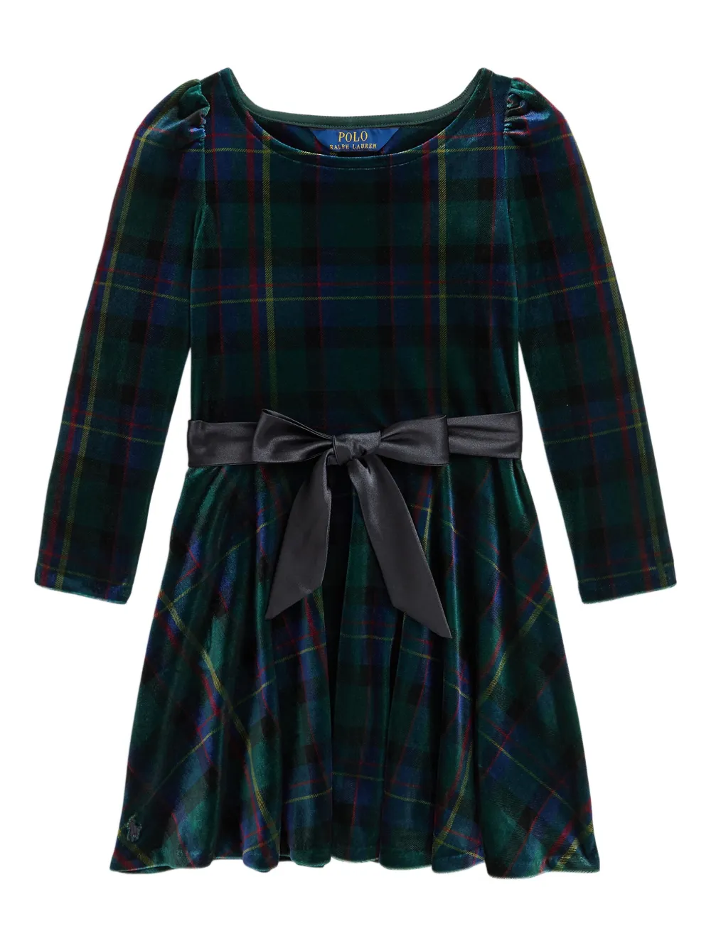 POLO RALPH LAUREN KIDS チェック ワンピース - グリーン POLO RALPH LAUREN KIDS チェック ワンピース - グリーン