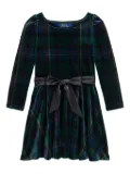 POLO RALPH LAUREN KIDS plaid velour dress - Green