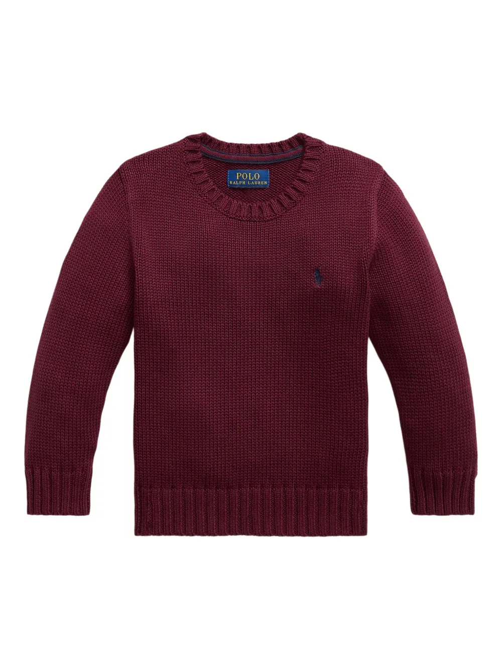 POLO RALPH LAUREN KIDS cotton crew-neck sweater | Red | Image 1
