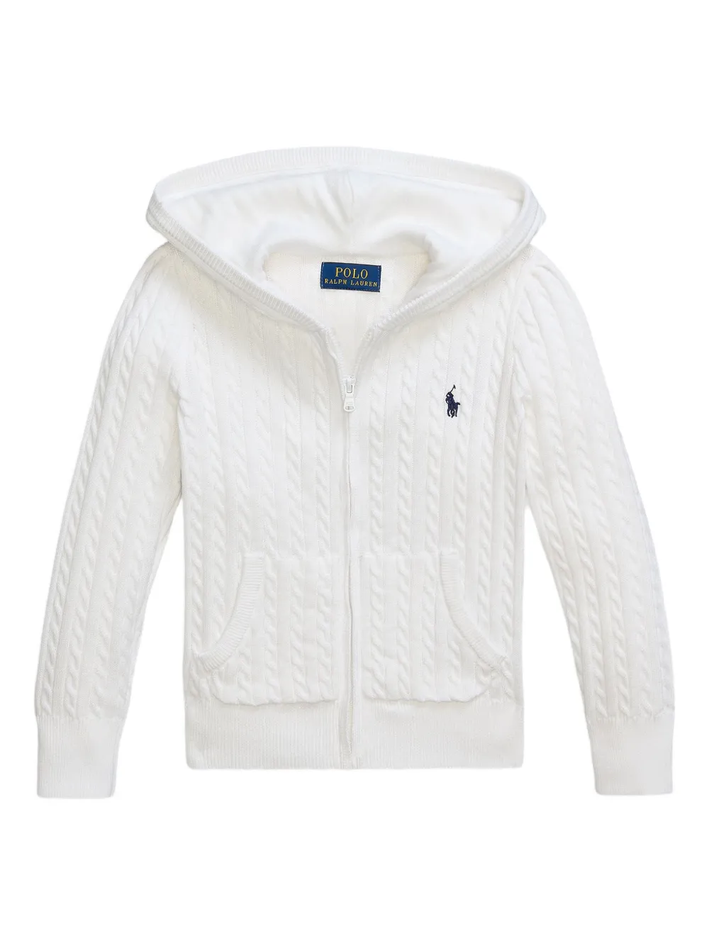 POLO RALPH LAUREN KIDS Kabelgebreid vest Wit