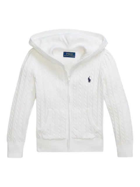 POLO RALPH LAUREN KIDS كارديغان بهودي وحياكة الضفيرة