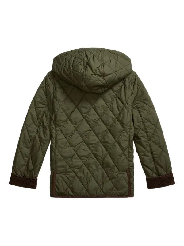 POLO RALPH LAUREN KIDS キルティング フーデッドジャケット