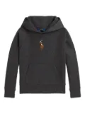 POLO RALPH LAUREN KIDS embroidered Equestrian Knight hoodie - Grey