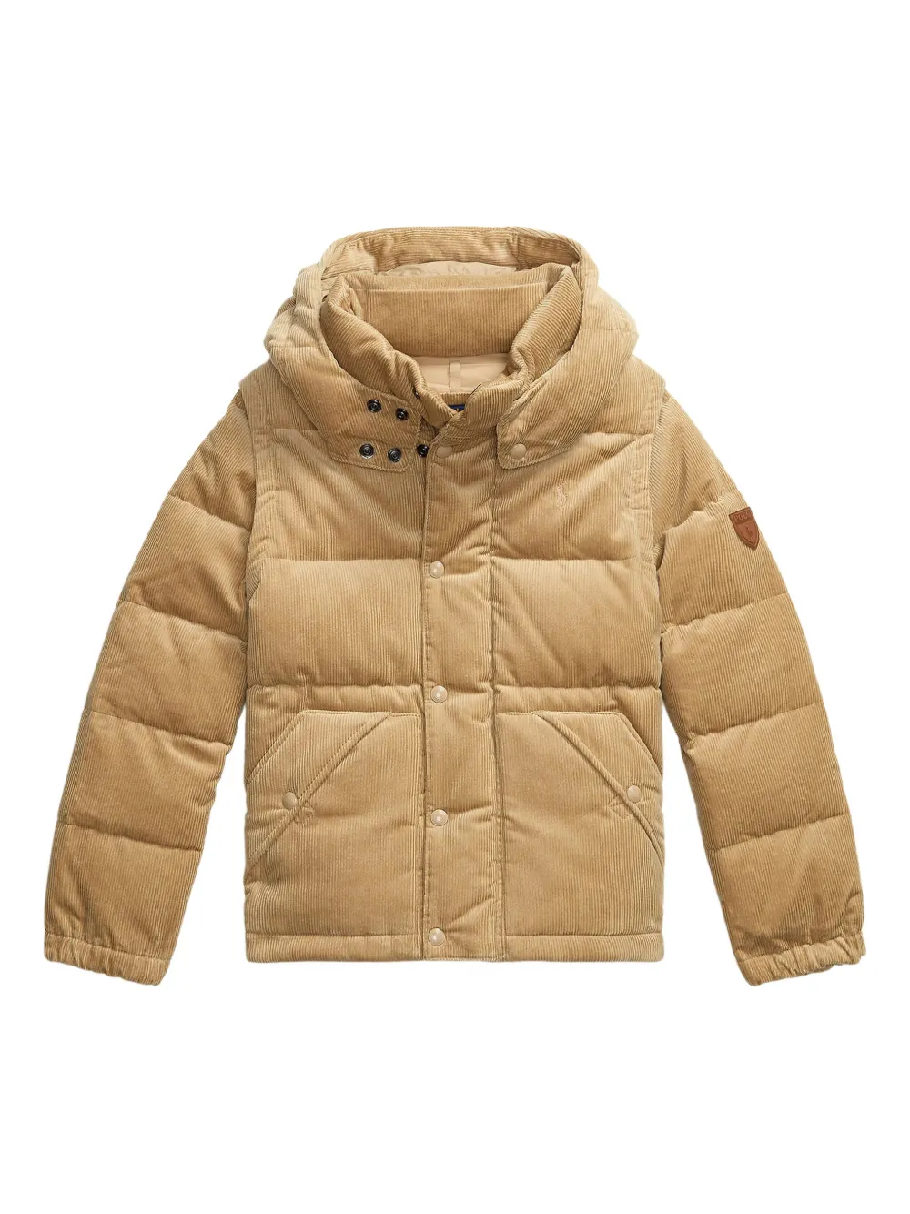POLO RALPH LAUREN KIDS convertible corduroy down jacket Bruin