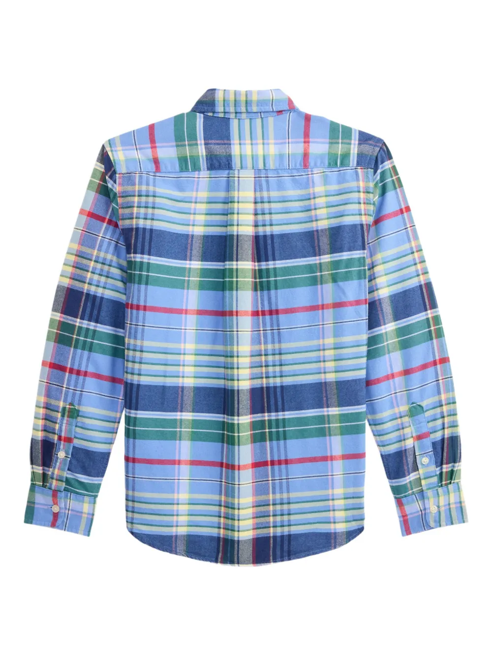 POLO RALPH LAUREN KIDS Geborsteld Oxford shirt met lange mouwen en kraag Blauw