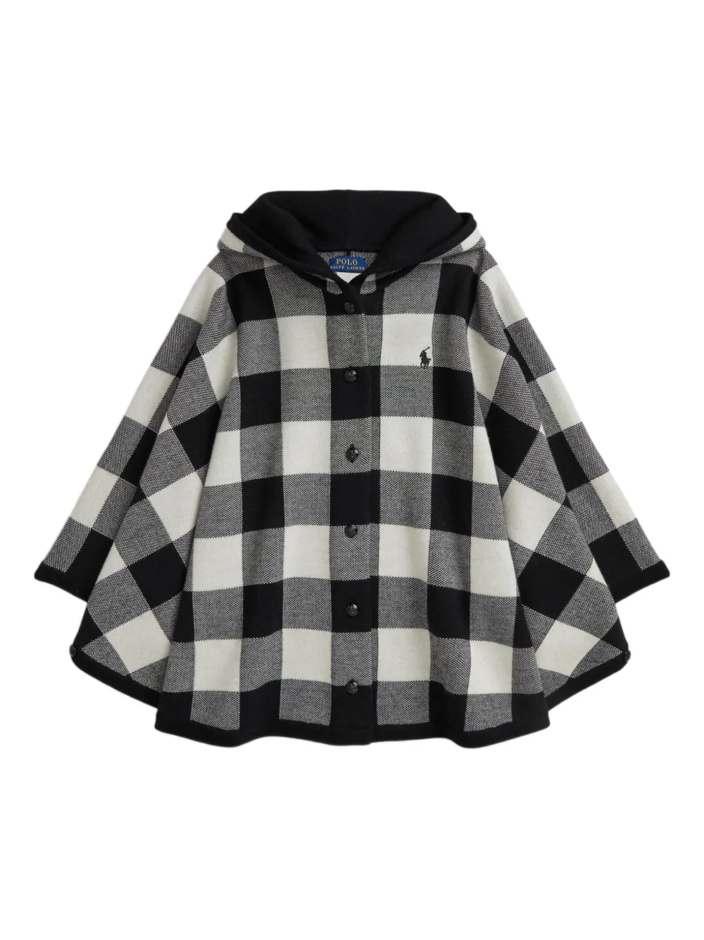 POLO RALPH LAUREN KIDS チェック ケープ - ブラック POLO RALPH LAUREN KIDS チェック ケープ - ブラック