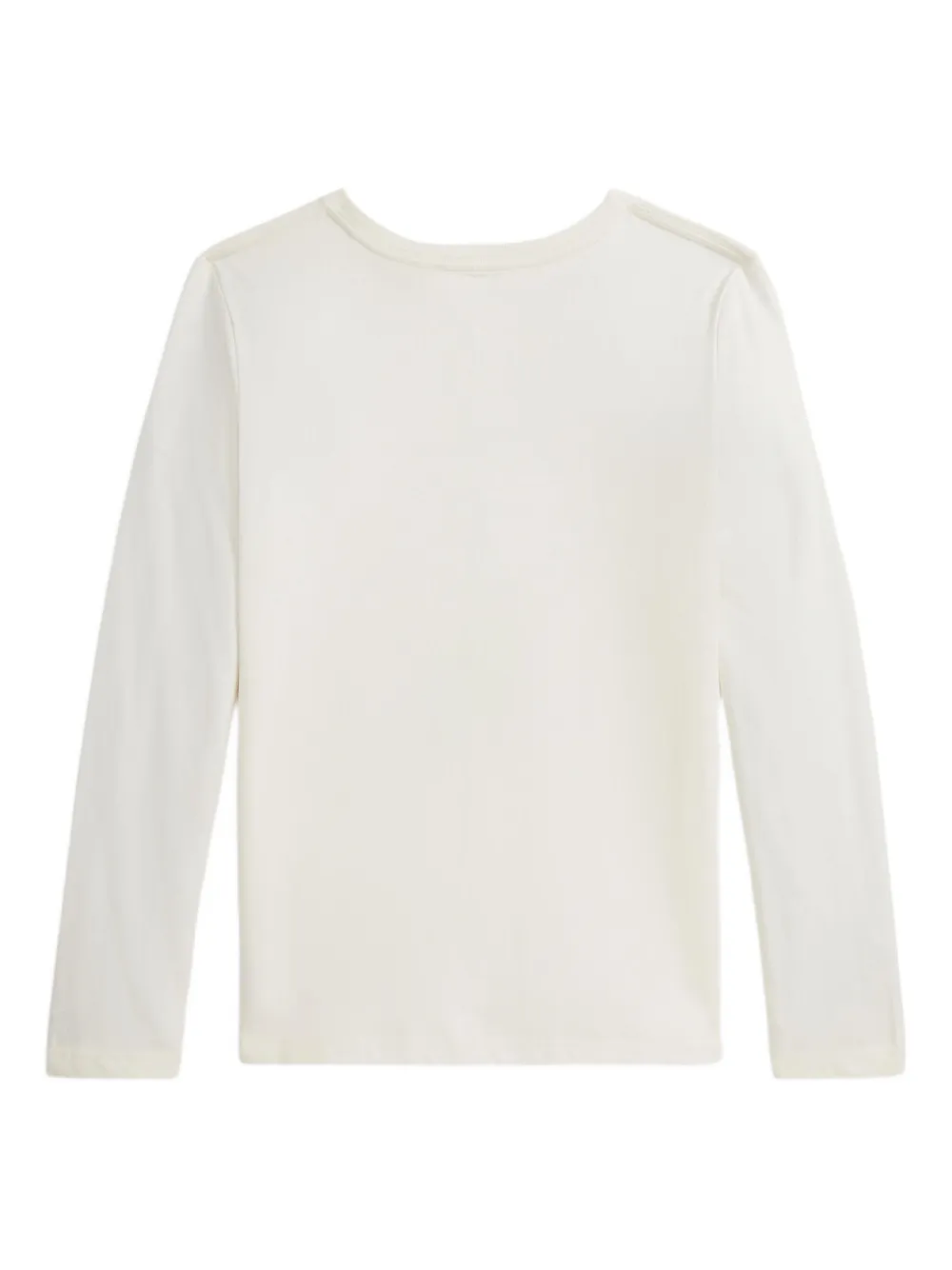 POLO RALPH LAUREN KIDS T-shirt met ronde hals en beerprint Wit
