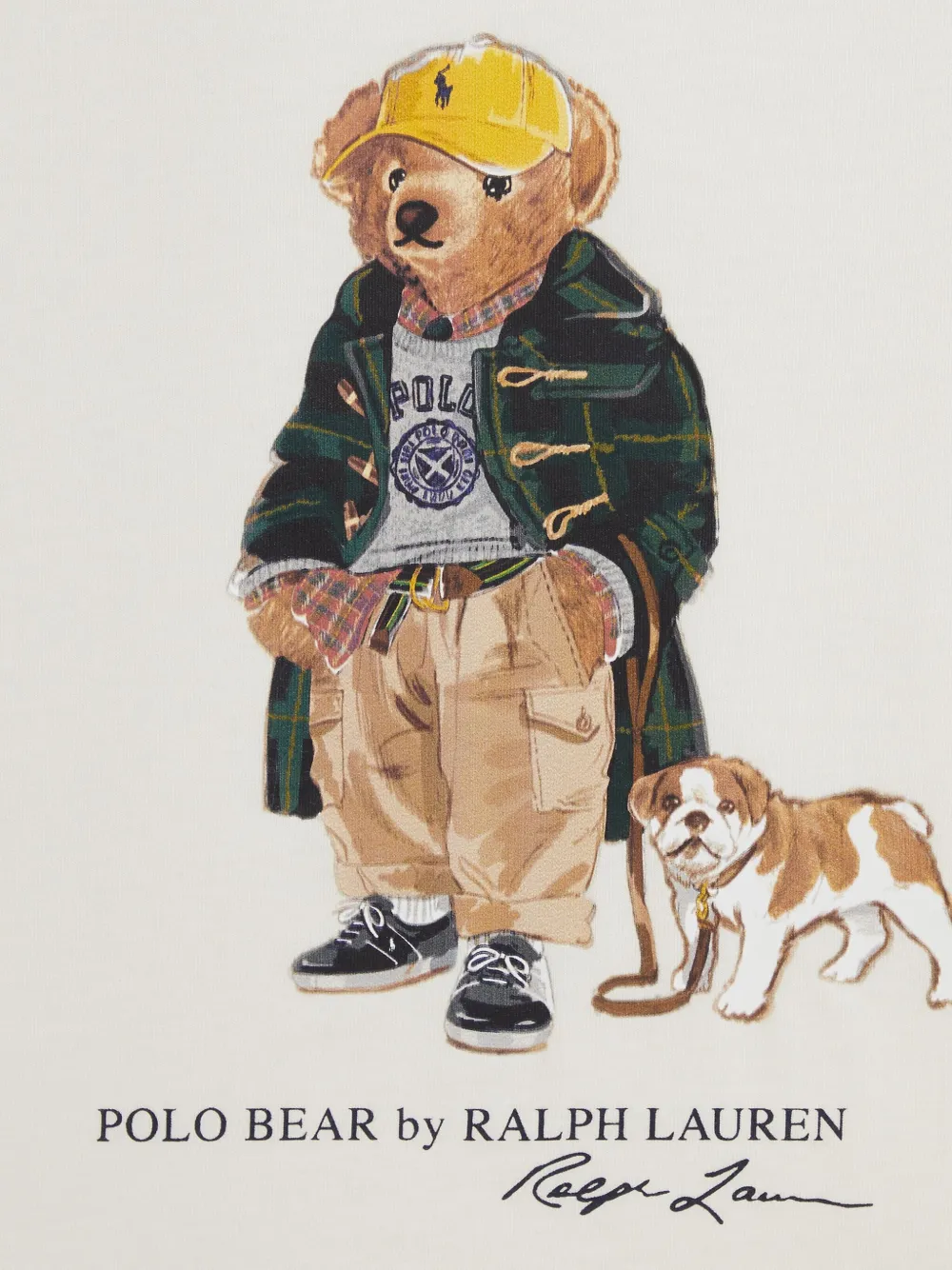 POLO RALPH LAUREN KIDS T-shirt met ronde hals en beer-patroon Wit