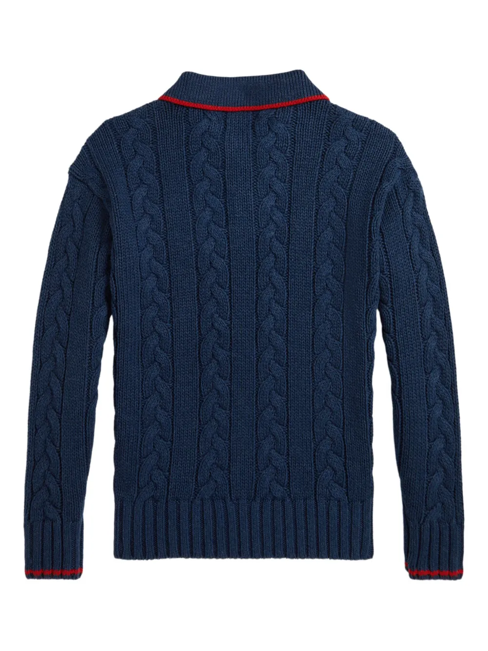 POLO RALPH LAUREN KIDS Kabelgebreide polotrui Blauw