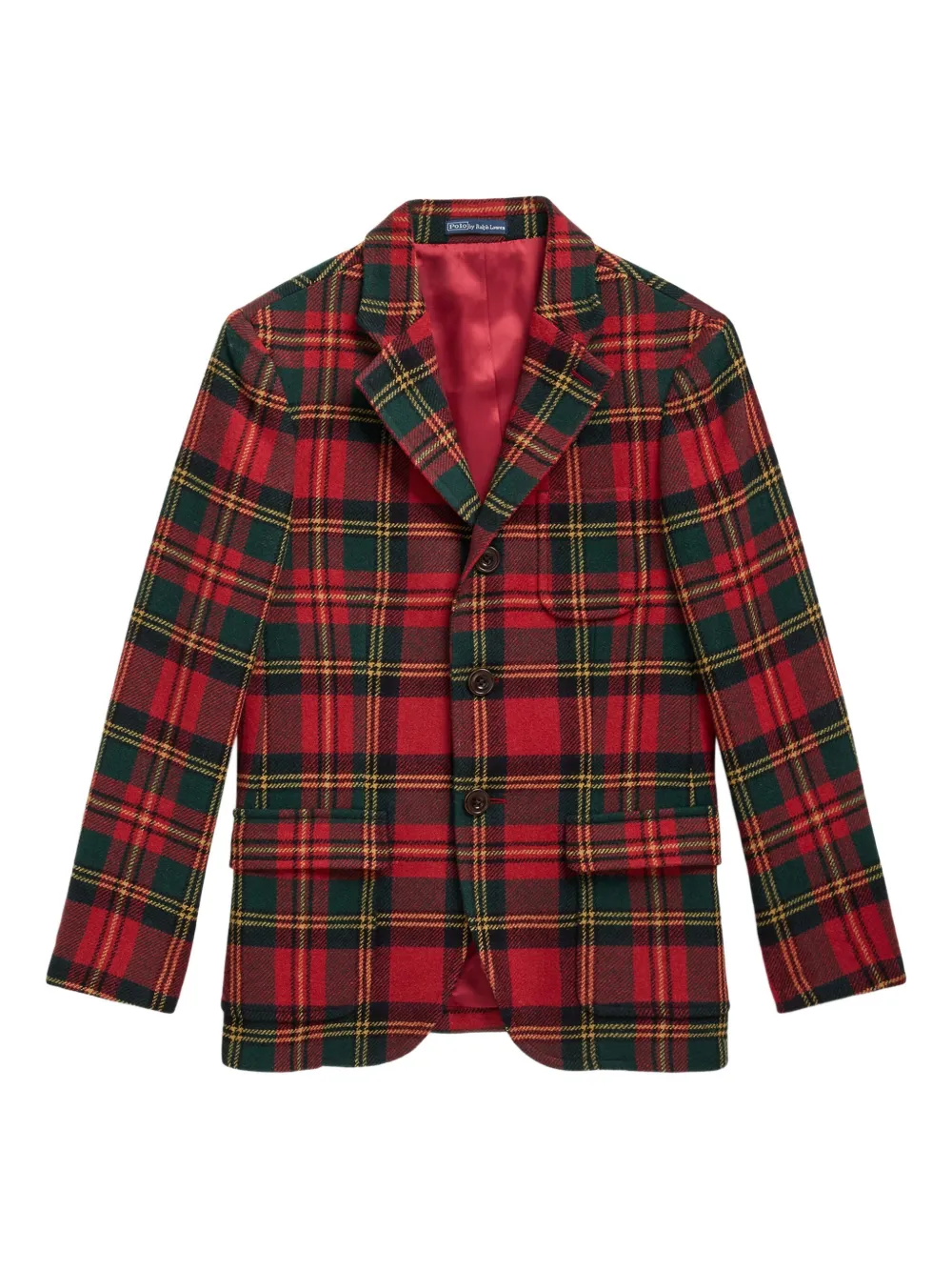 POLO RALPH LAUREN KIDS チェック ジャケット - レッド POLO RALPH LAUREN KIDS チェック ジャケット - レッド