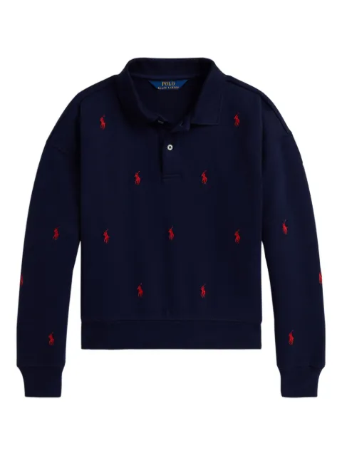POLO RALPH LAUREN KIDS polo-knit embroidered polo shirt