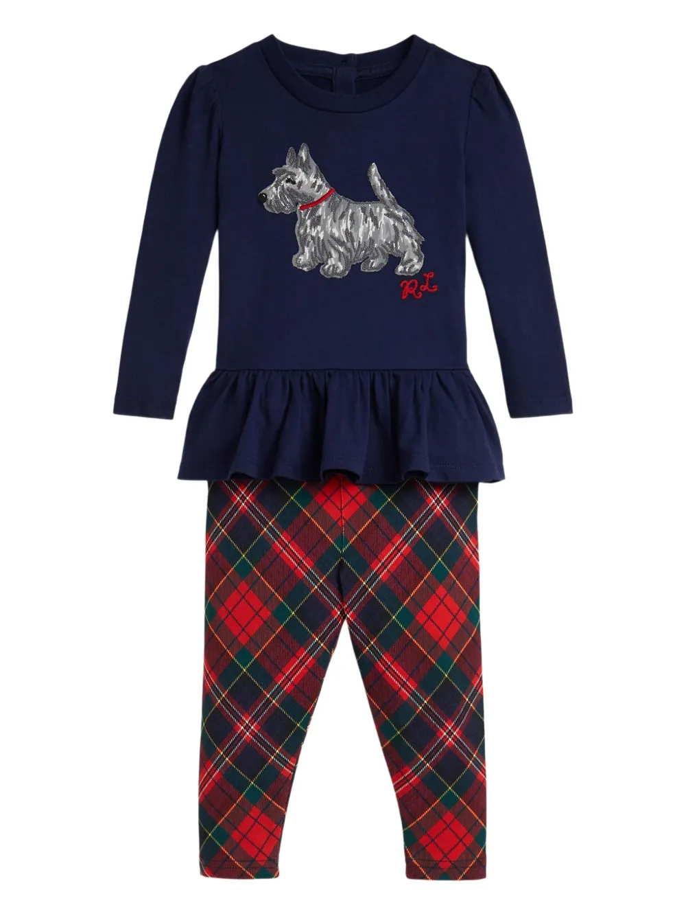 POLO RALPH LAUREN KIDS Shirt en broek met tartan-ruit Blauw