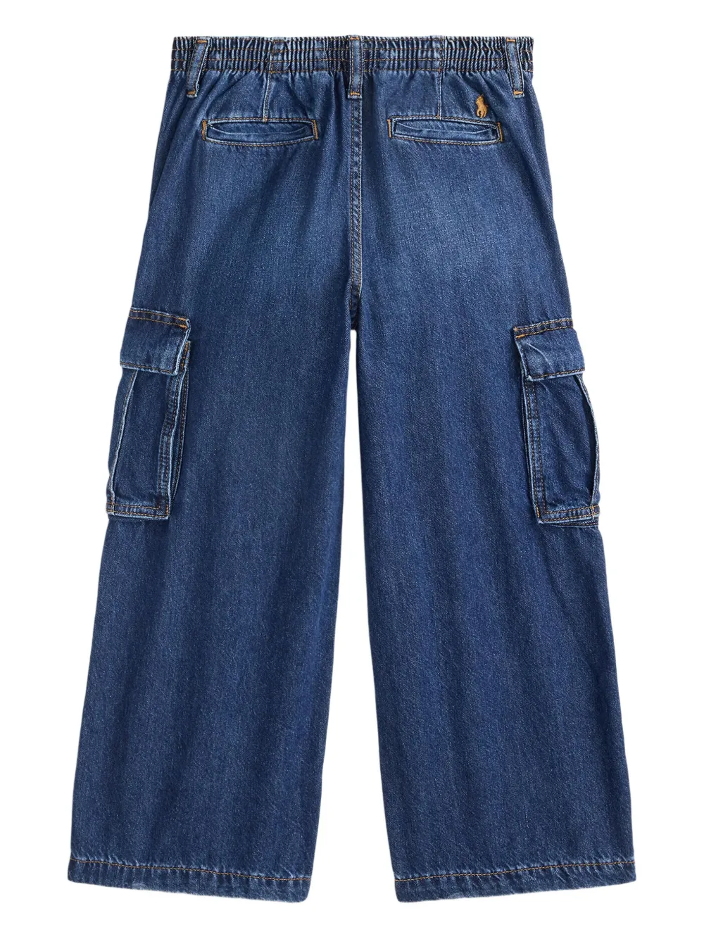 POLO RALPH LAUREN KIDS Jeans met wijde pijpen en cargozak Blauw