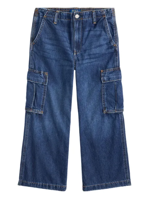 POLO RALPH LAUREN KIDS cargo-pocket wide-leg jeans