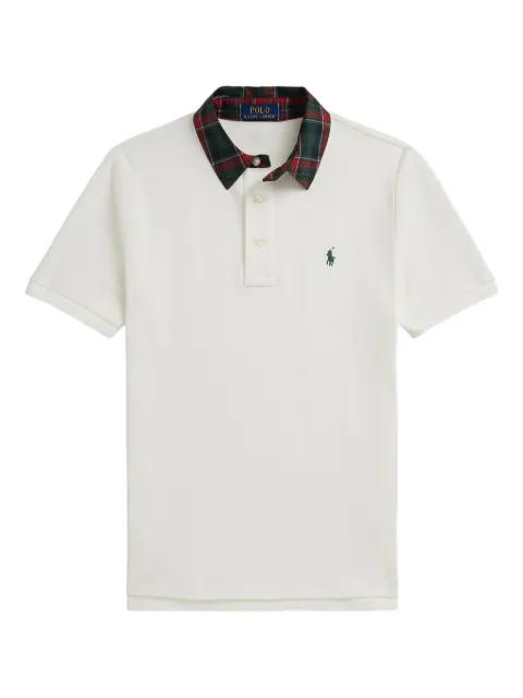 POLO RALPH LAUREN KIDS plaid-collar polo shirt