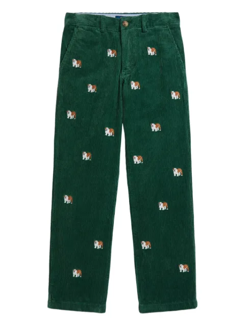 POLO RALPH LAUREN KIDS Bedford embroidered corduroy trousers