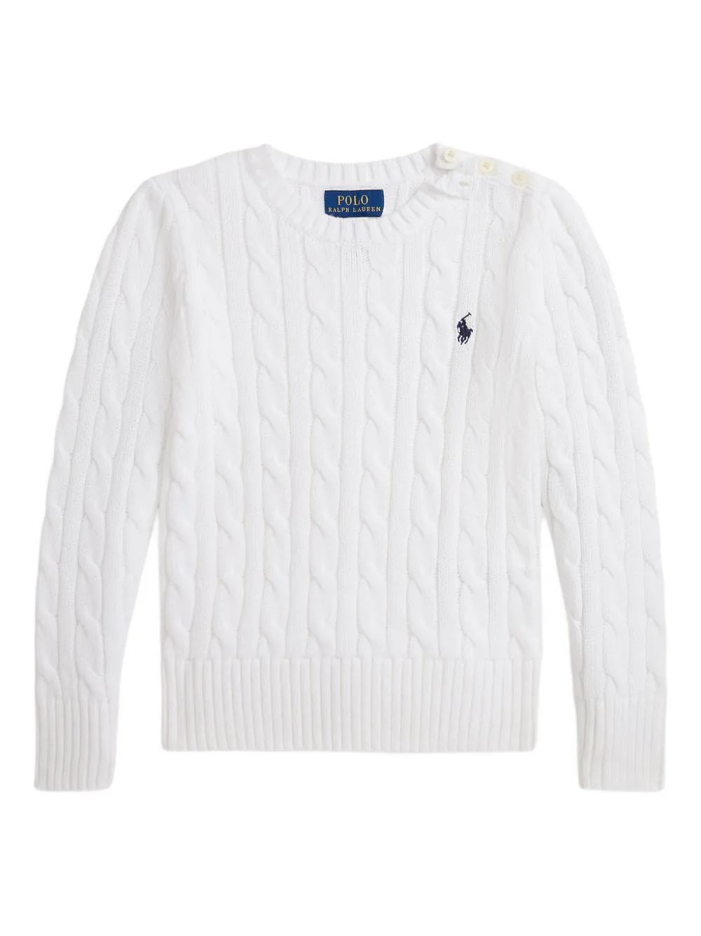 POLO RALPH LAUREN KIDS Kabelgebreide trui Wit