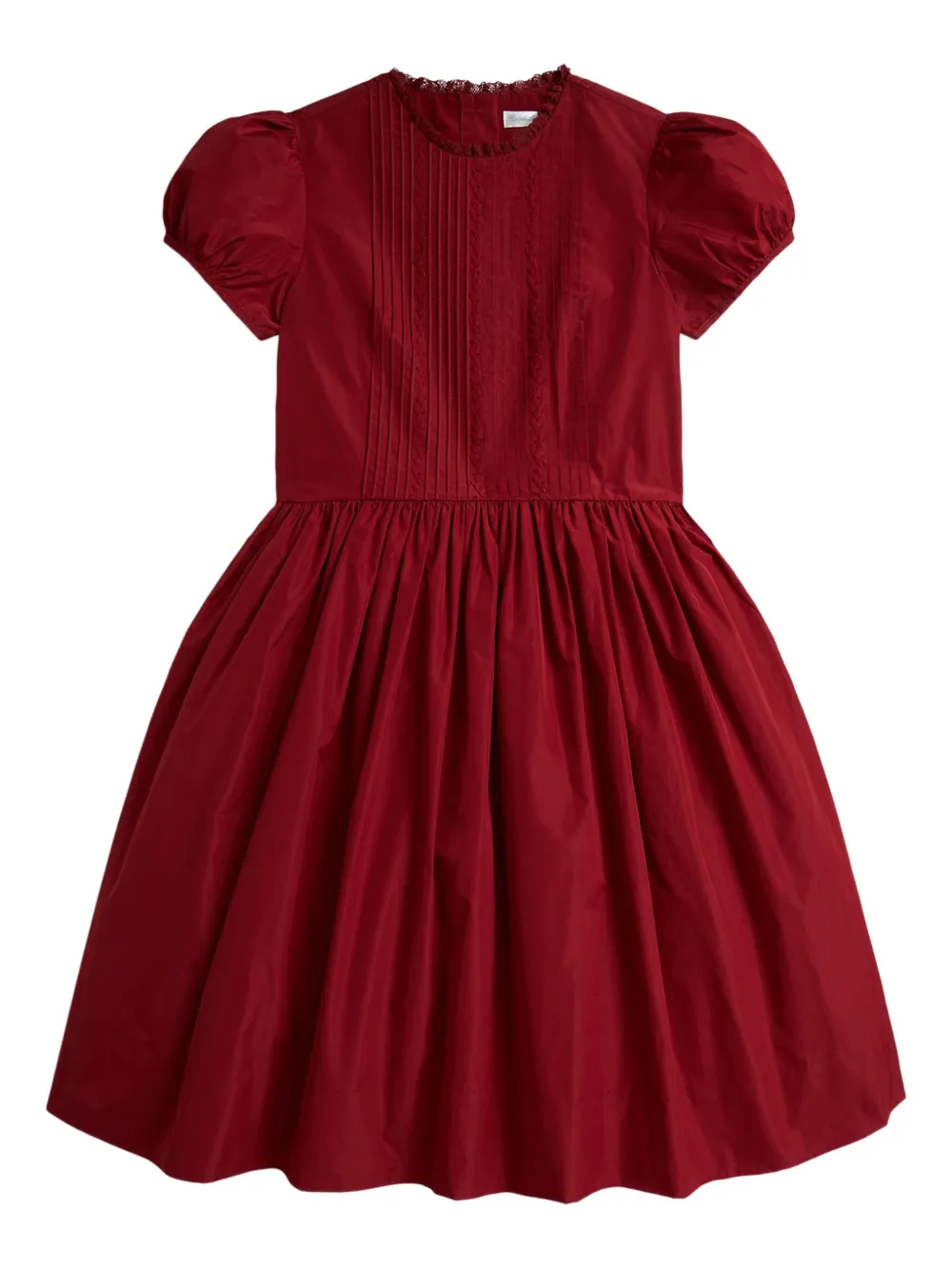 POLO RALPH LAUREN KIDS Abito svasato plissettato - Rosso