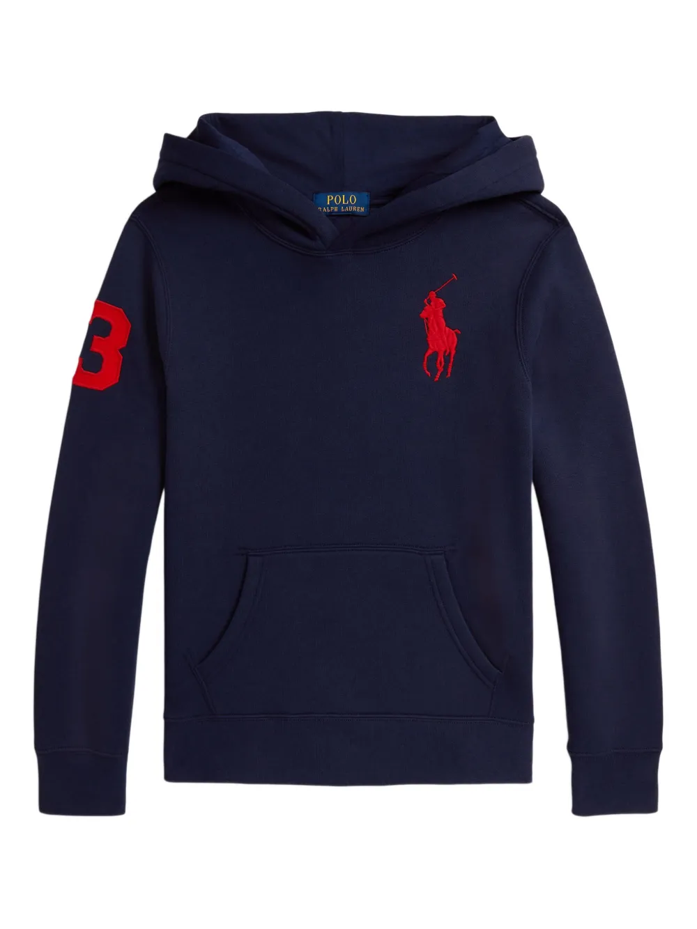 POLO RALPH LAUREN KIDS Big Pony fleece hoodie Blauw