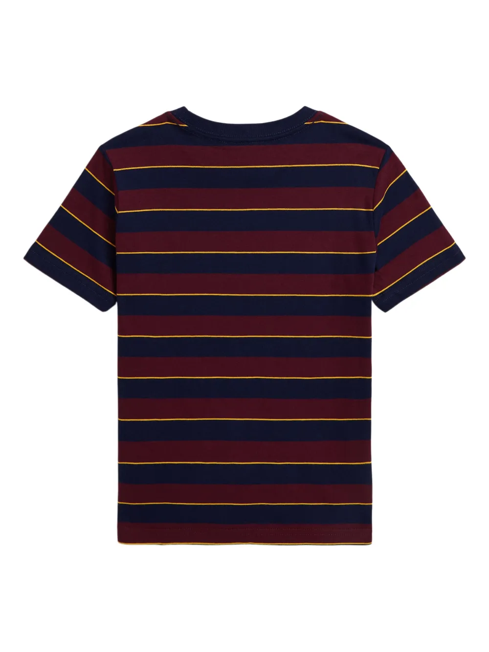 POLO RALPH LAUREN KIDS Gestreept T-shirt met ronde hals Rood