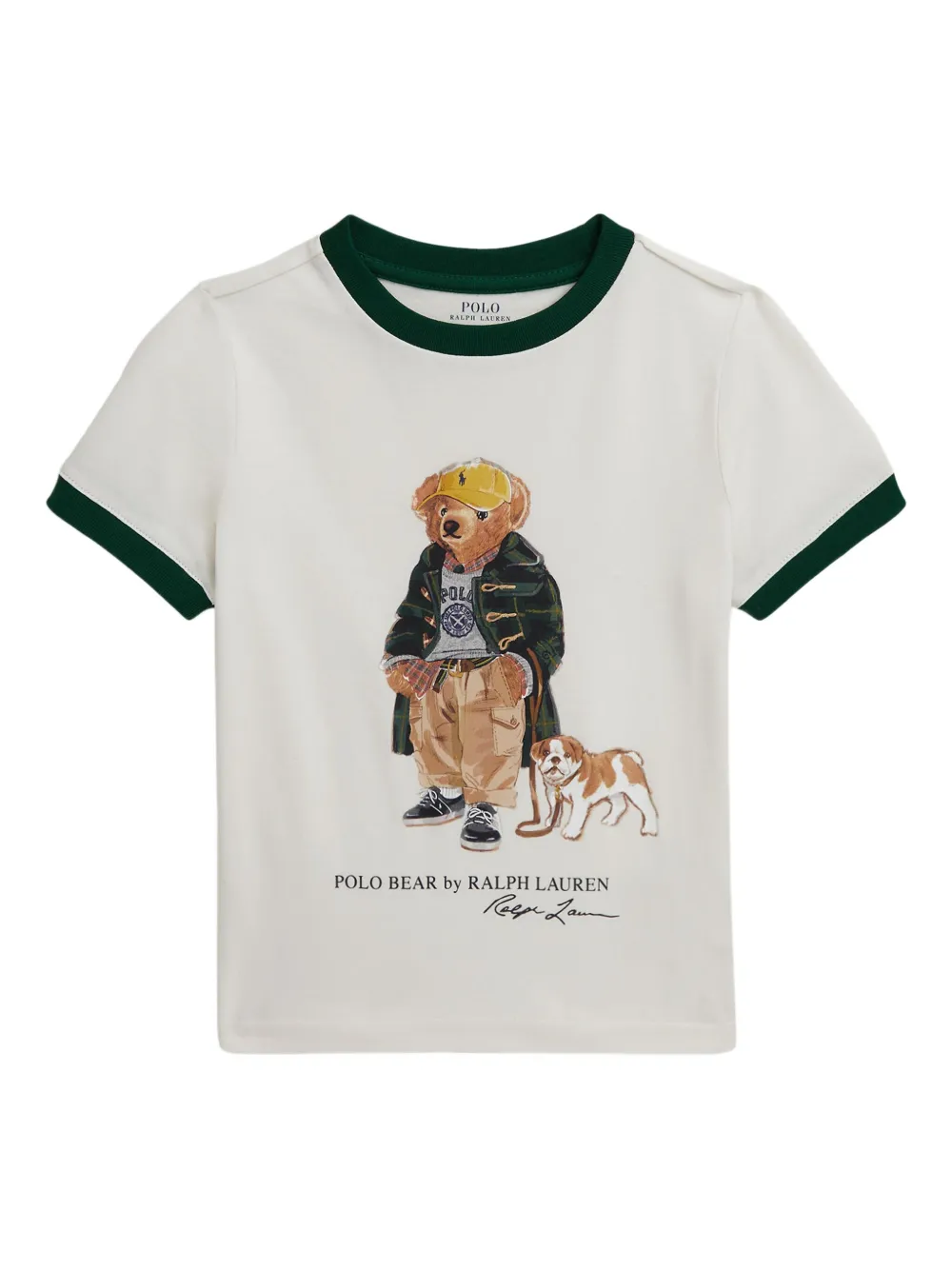 POLO RALPH LAUREN KIDS T-shirt met teddybeerprint Wit