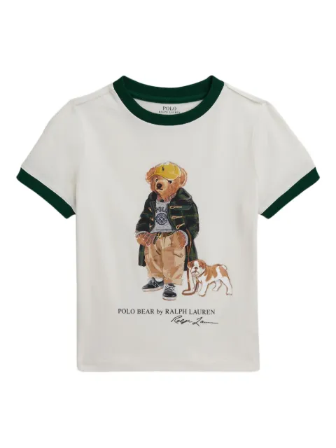POLO RALPH LAUREN KIDS camiseta con oso estampado
