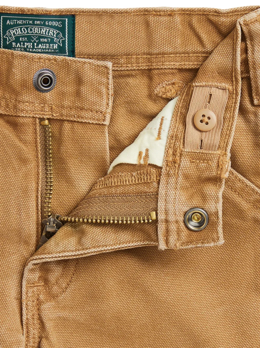 POLO RALPH LAUREN KIDS Canvas cargo broek Beige