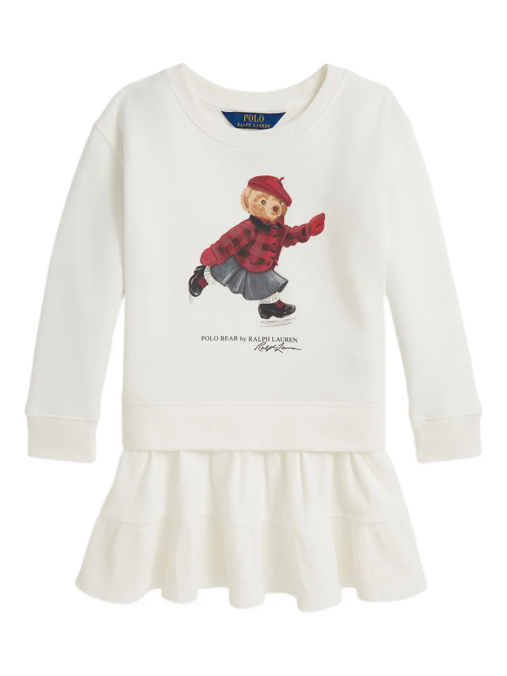 POLO RALPH LAUREN KIDS Sweaterjurk met logo Wit