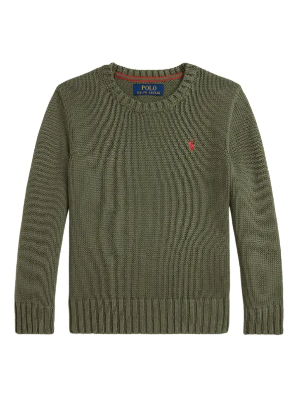 POLO RALPH LAUREN KIDS クルーネック セーター | グリーン | FARFETCH JP
