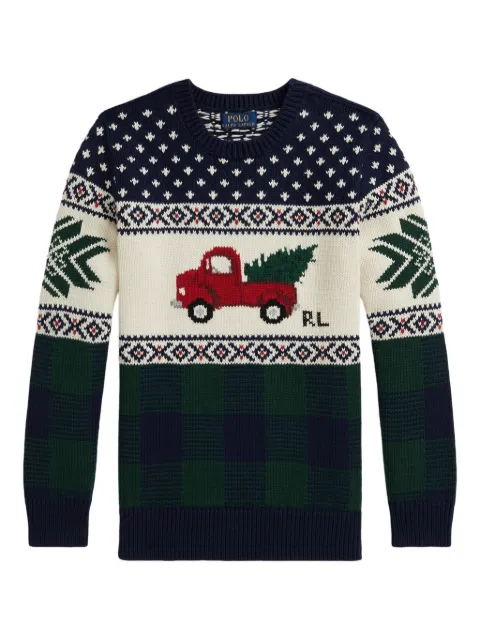 POLO RALPH LAUREN KIDS pull en maille intarsia