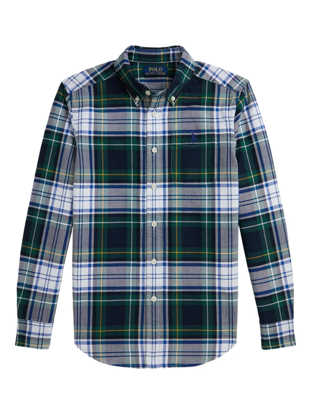 POLO RALPH LAUREN KIDS plaid Oxford shirt | Blue | Image 1