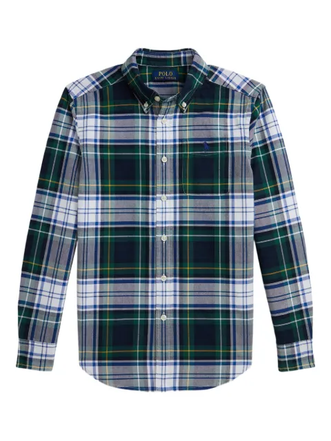 POLO RALPH LAUREN KIDS skotskternet Oxford-skjorte