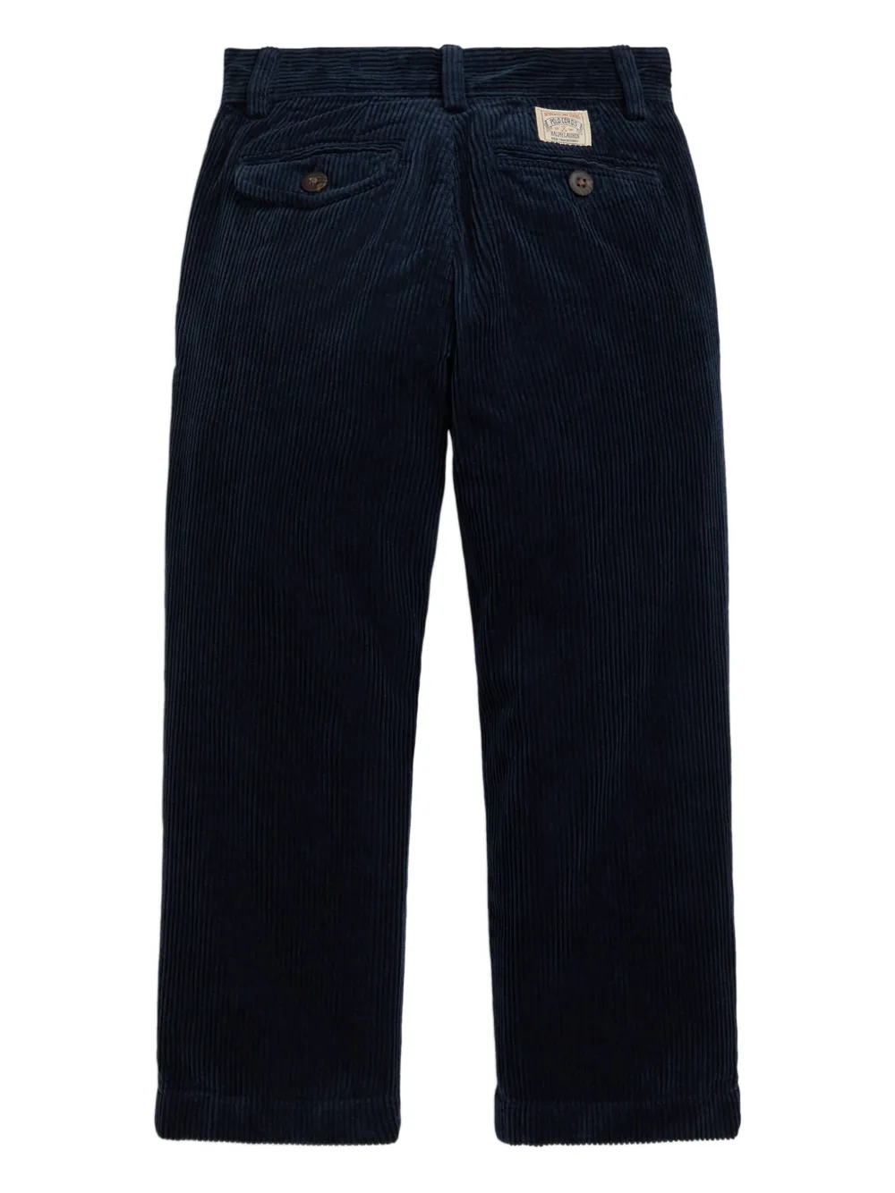 POLO RALPH LAUREN KIDS Ribfluwelen broek met platte voorkant Blauw