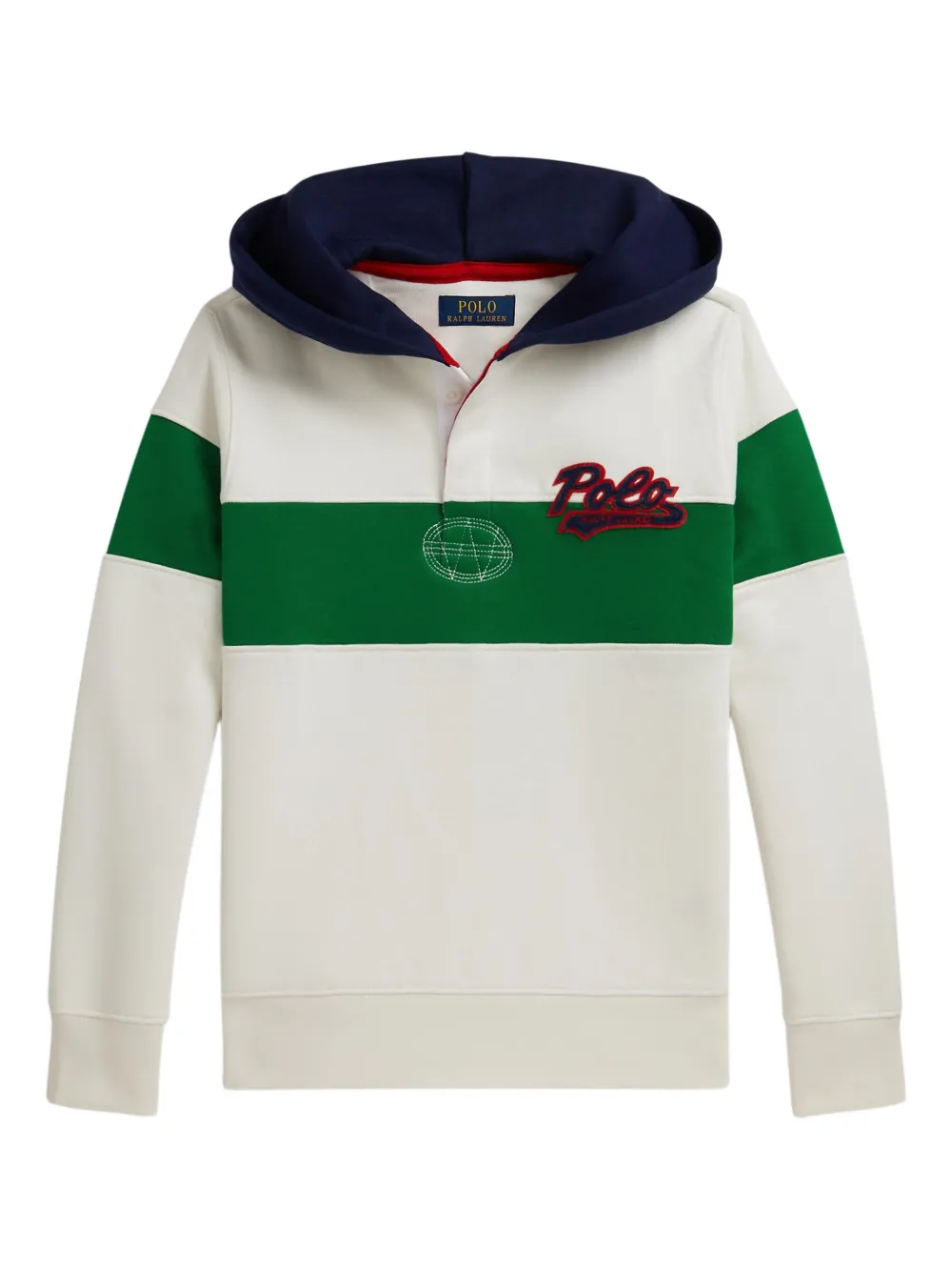 POLO RALPH LAUREN KIDS Gestreepte hoodie Wit