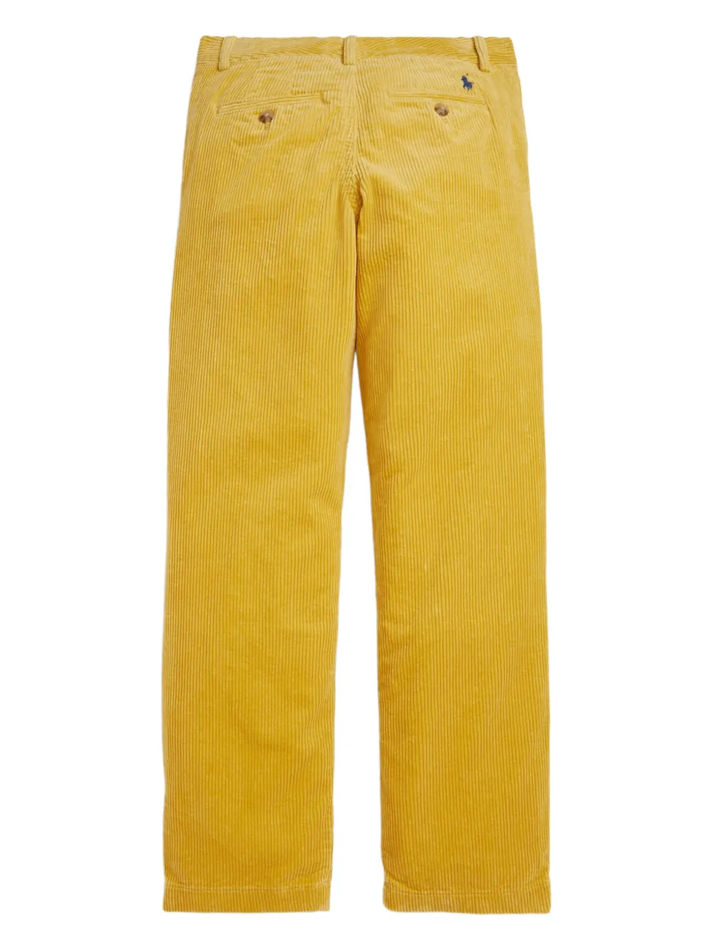 POLO RALPH LAUREN KIDS Ribfluwelen broek met vlakken Geel