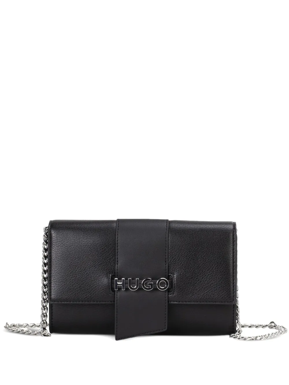 HUGO Bolsa transversal com placa de logo | Preto | Image 1