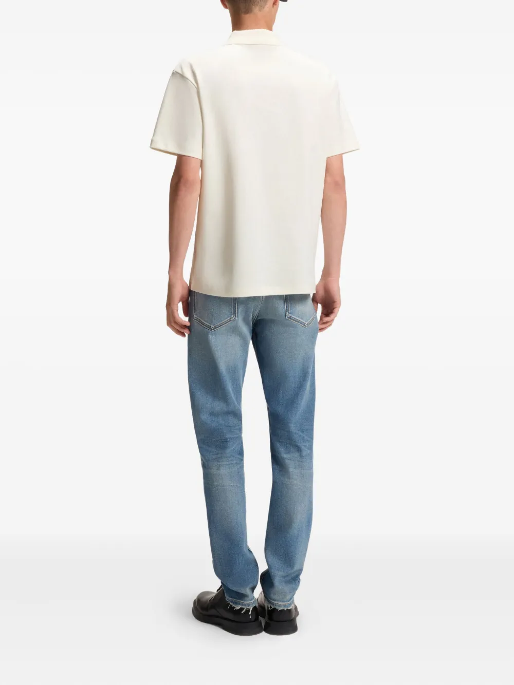 Hugo Boss Poloshirt Mit Logo-patch In White