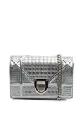 Christian Dior Pre-Owned 2016 Baby Metallic Patent Microcannage Diorama Flap crossbody bag - Silver