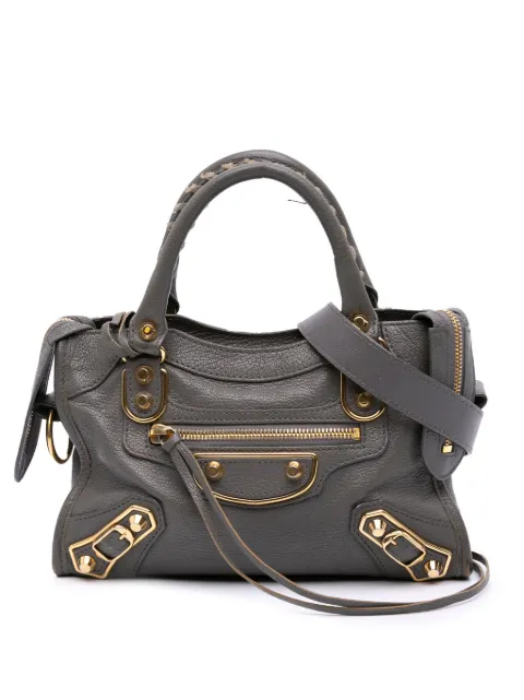 Balenciaga Pre-Owned 2005 Mini Chevre Motocross Classic Metallic Edge City satchel