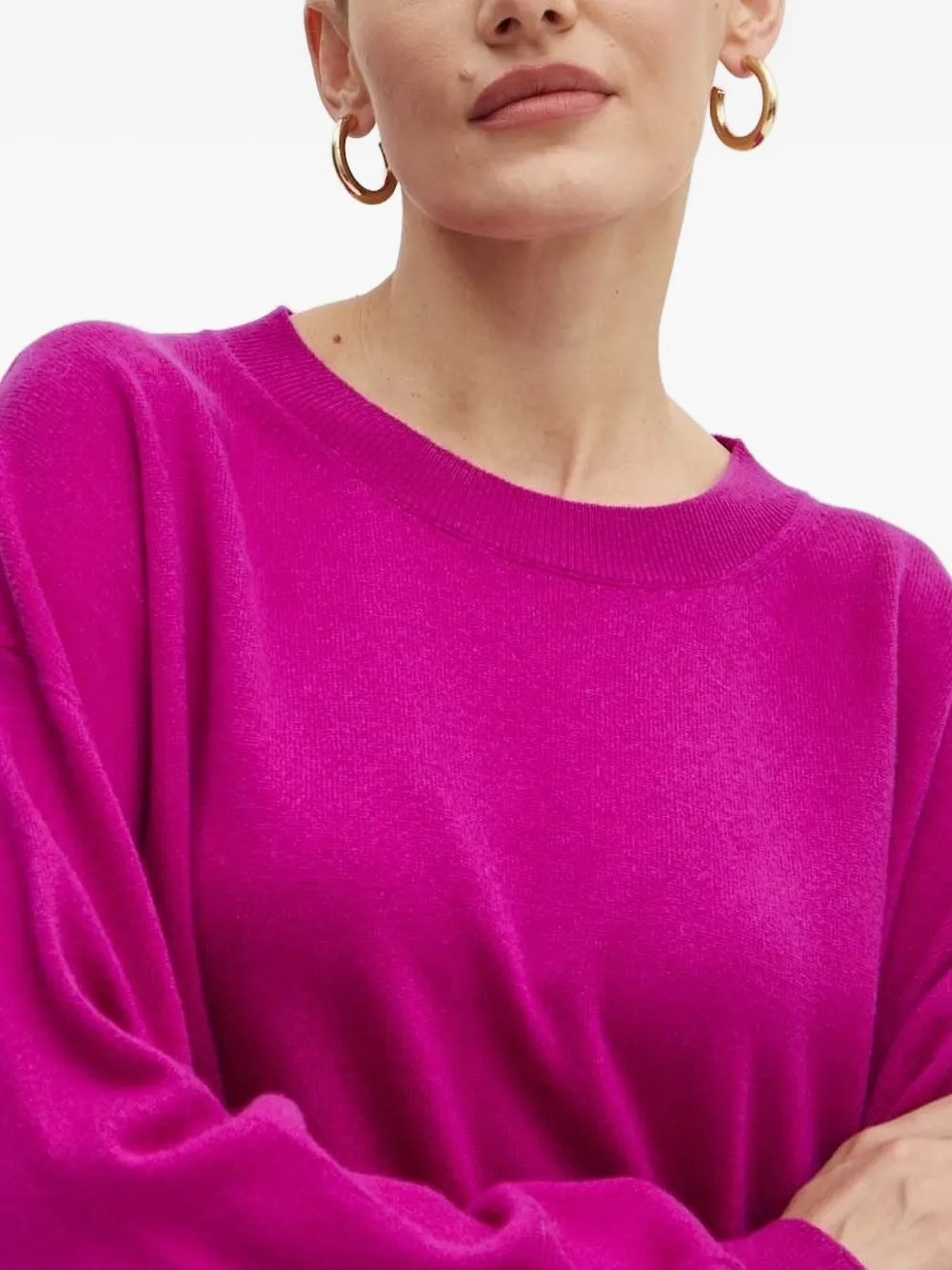 Liviana Conti Trui met ronde hals Roze