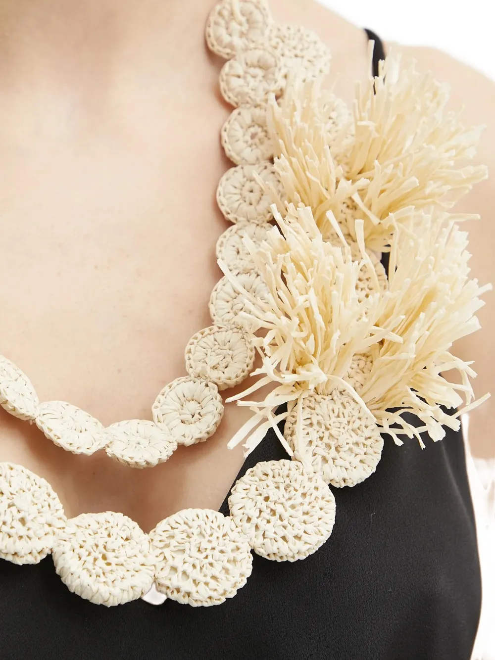 Liviana Conti Halsketting met franje - Beige